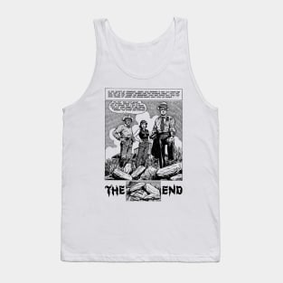 The End Cowboy Black Ink Drawing Buffalo Bill Wild West Western Retro Comic Tank Top